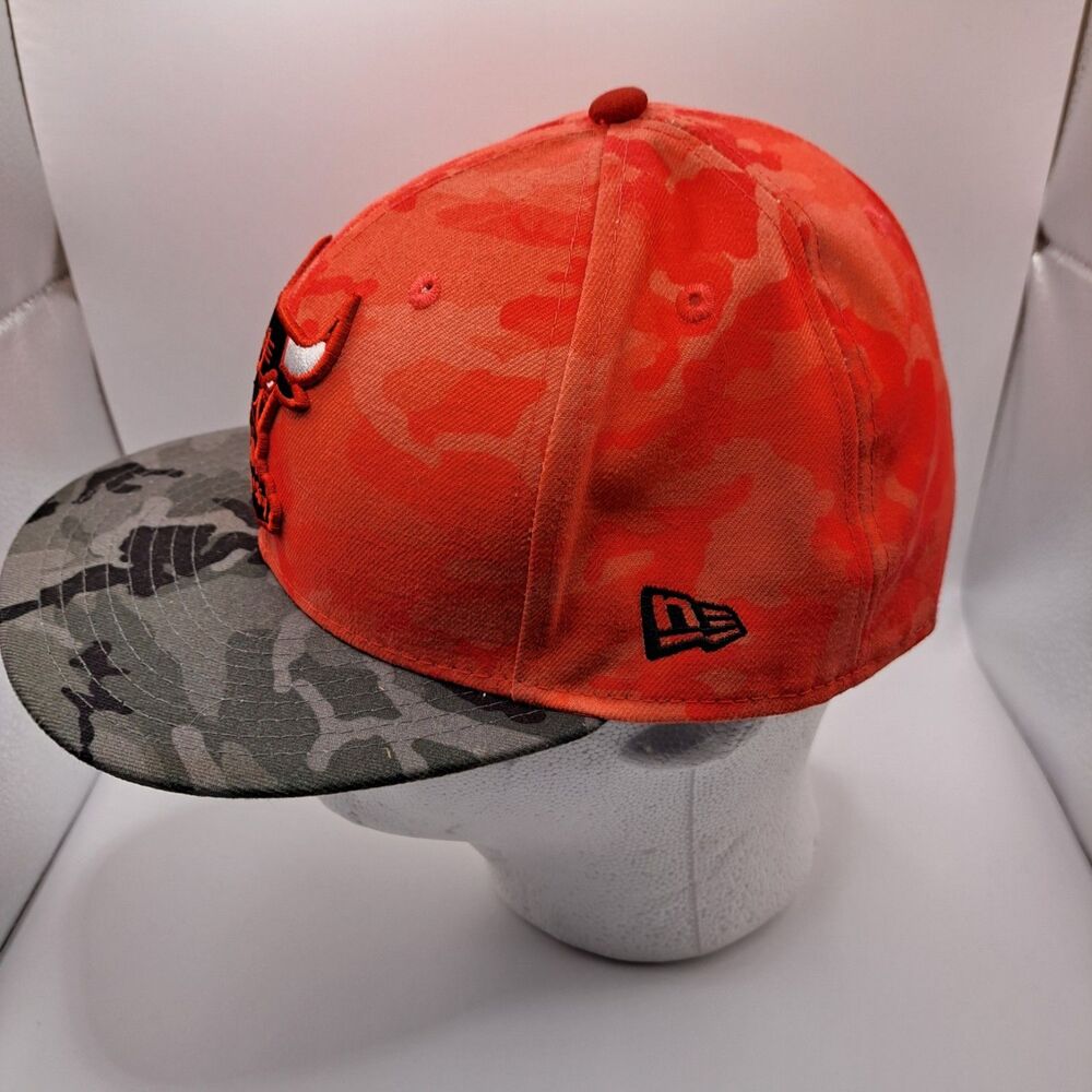 Chicago Bulls Windy City Camo Hat Size 7 5/8 New Era Authentic Hardwood Classics - Picture 2 of 9